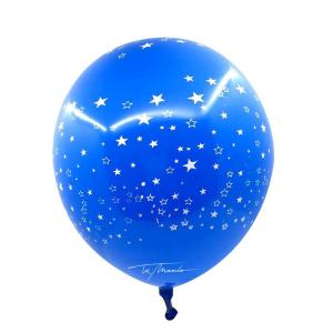 GLOBO R12 AZUL C/ESTRELLAS BLANCAS X25