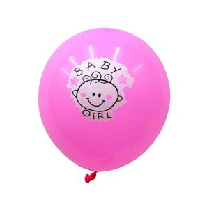 GLOBO R12 BABY SHOWER ROSADO X25
