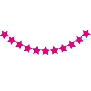 GUIA ESTRELLAS LISAS FUCSIA FLUO
