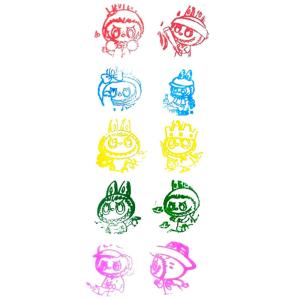 LABUBU SELLOS INFANTILES X10UN