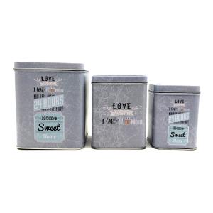 LATAS RECTANGULARES JUEGO X 3 UN - PLATA