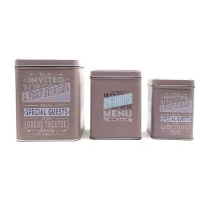 LATAS RECTANGULARES JUEGO X 3 UN -ROSA