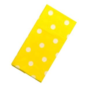 MANTEL AMARILLO C LUNARES BLANCOS  1.37 X 2.74 MTS