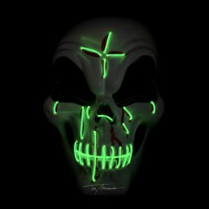Mascara Calavera con Cruz Led
