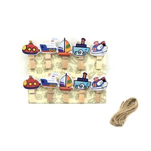 MINI PALILLOS BARCOS X 10 U