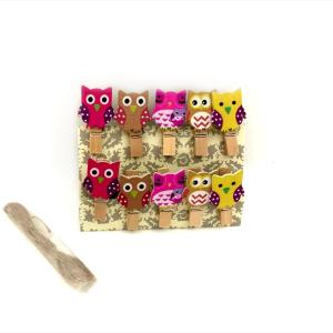 MINI PALILLOS CON BUHO X 10