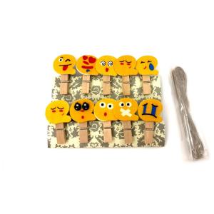 MINI PALILLOS CON EMOJI X 10 UN