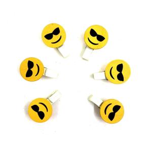 MINI PALILLOS CON EMOJI  X 6 UN -LENTES