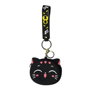 MONEDERO SIL GATITA NEGRO