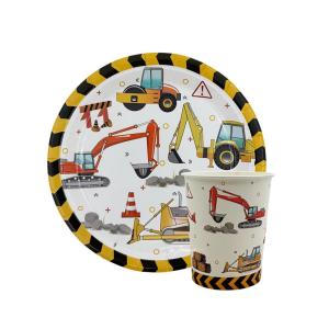PLATO 18CM X 10 UN MAQUINAS DE CONSTRUCCION