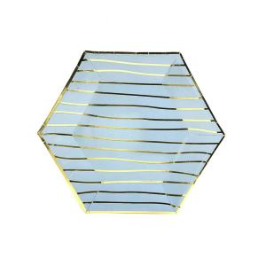 Plato Celeste con Dorado