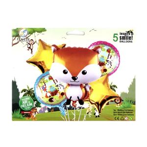 SET ANIMALES DEL BOSQUE ZORRO X 5