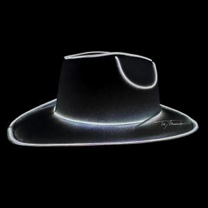 SOMBRERO COWBOY CON LUZ LED BLANCO