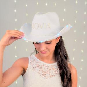 SOMBRERO NOVIO/NOVIA LUMINOSO