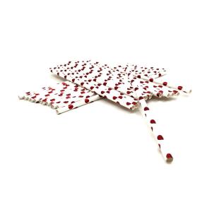 SORBITO DE PAPEL BLANCO LUNAR ROJO