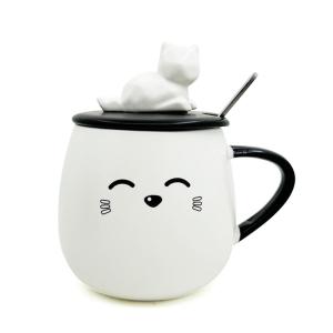 TAZA DE CERAMICA- GATITO BLANCO