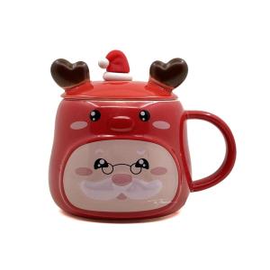 TAZA ROJA PAPA NOEL C/BIGOTES