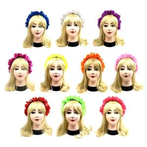 TIARA C/FLORES TELA X12UN