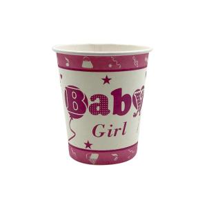 VASO BABY SHOWER ROSADO 10 U