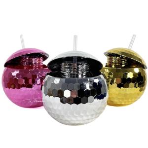 Vaso Bola de Espejo con Sorbito