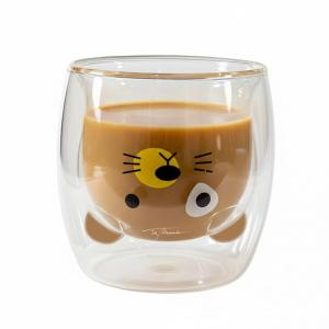 VASO DOBLE VIDRIO GATITO 250 ML