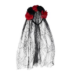 Vincha con Flores y Velo